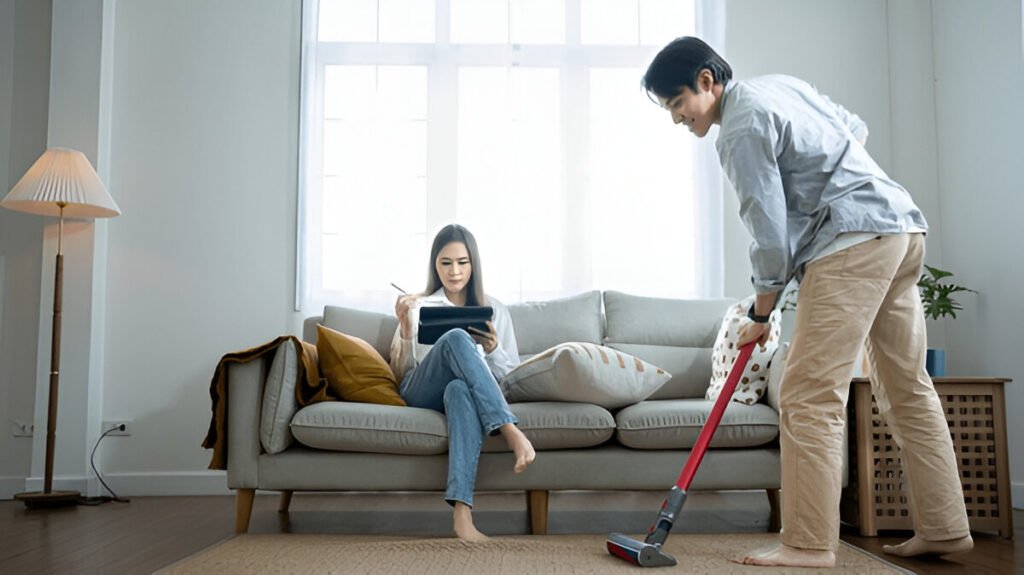 Professional steam carpet cleaning service in Mississauga living room