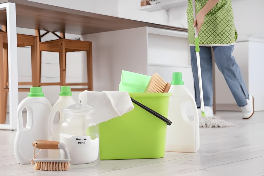 Eco-friendly house cleaning products Oakville, Satisfied Glen Abbey homeowner after cleaning service
